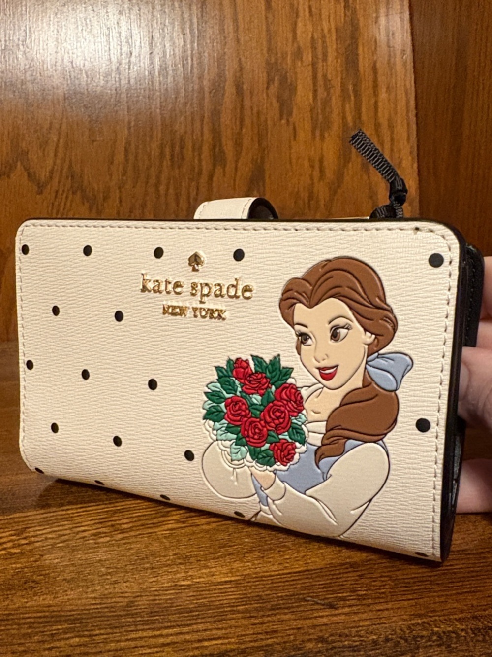 NWT-Disney x Kate Spade-Belle🌹Beauty & the Beast-Med Compact Bifold Wallet-$229 - Picture 2 of 13